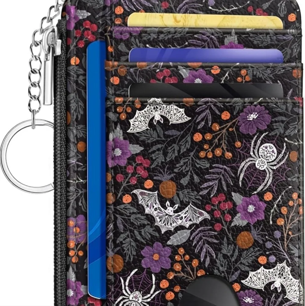 Floral Card Organizer with ID Window